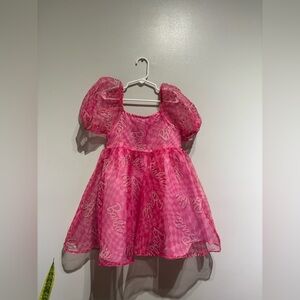 Barbie Hot Pink Dress with Puff Sleeves